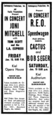 REO Speedwagon / Cactus / Bob Seger & The Silver Bullet Band on Jan 19, 1974 [366-small]