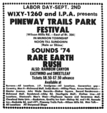 Rare Earth / Rush / Rainbow Canyon / Eastwind / Sweetleaf on Sep 2, 1974 [375-small]