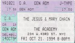 The Jesus and Mary Chain / Mazzy Star on Oct 22, 1994 [530-small]