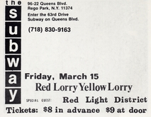 Red Lorry Yellow Lorry / Red Light District  on Mar 15, 1985 [301-small]
