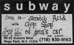 Scratch Acid / Chop Shop on Jun 14, 1985 [308-small]