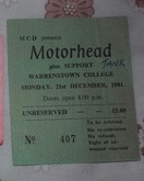 Motorhead and Tank on Dec 21, 1981 [630-small]