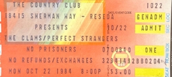 The Clams / Perfect Strangers / No Prisoners / Kiss n' Tell on Oct 22, 1984 [580-small]