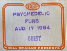 The Psychedelic Furs / Sparks on Aug 17, 1984 [829-small]