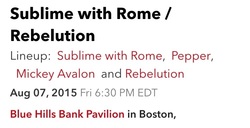 Rebelution / Pepper / Mickey Avalon / Sublime With Rome on Aug 7, 2015 [357-small]