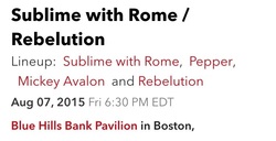 Mickey Avalon / Sublime With Rome / Pepper / Rebelution on Aug 7, 2015 [357-small]