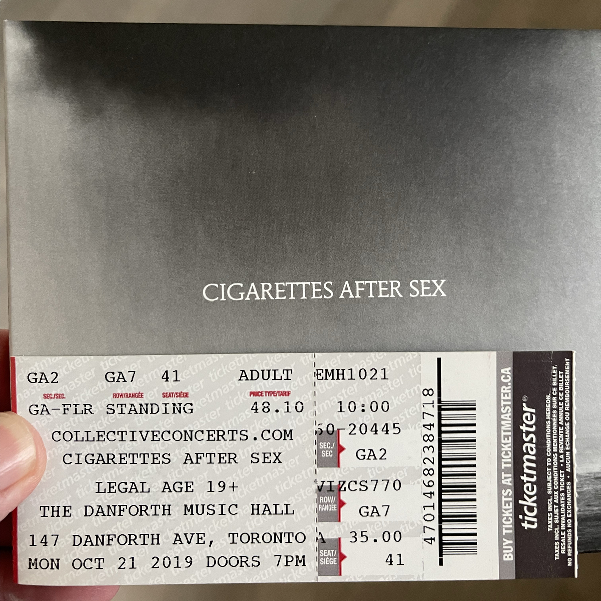 cigarettes after sex concert ticket Oct 21, 2019: Cigarettes After Sex at The Danforth Music Hall Toronto,  Ontario, Canada