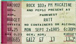 RATT / Bon Jovi on Sep 2, 1985 [394-small]