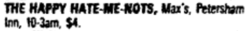 Happy Hate Me Nots / The Vultees on Sep 20, 1986 [773-small]