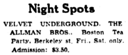 Velvet Underground / Allman Brothers Band on May 30, 1969 [031-small]