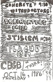 The Plague / Brain Eaters / Concrete Witchdoctors on Oct 16, 1986 [510-small]