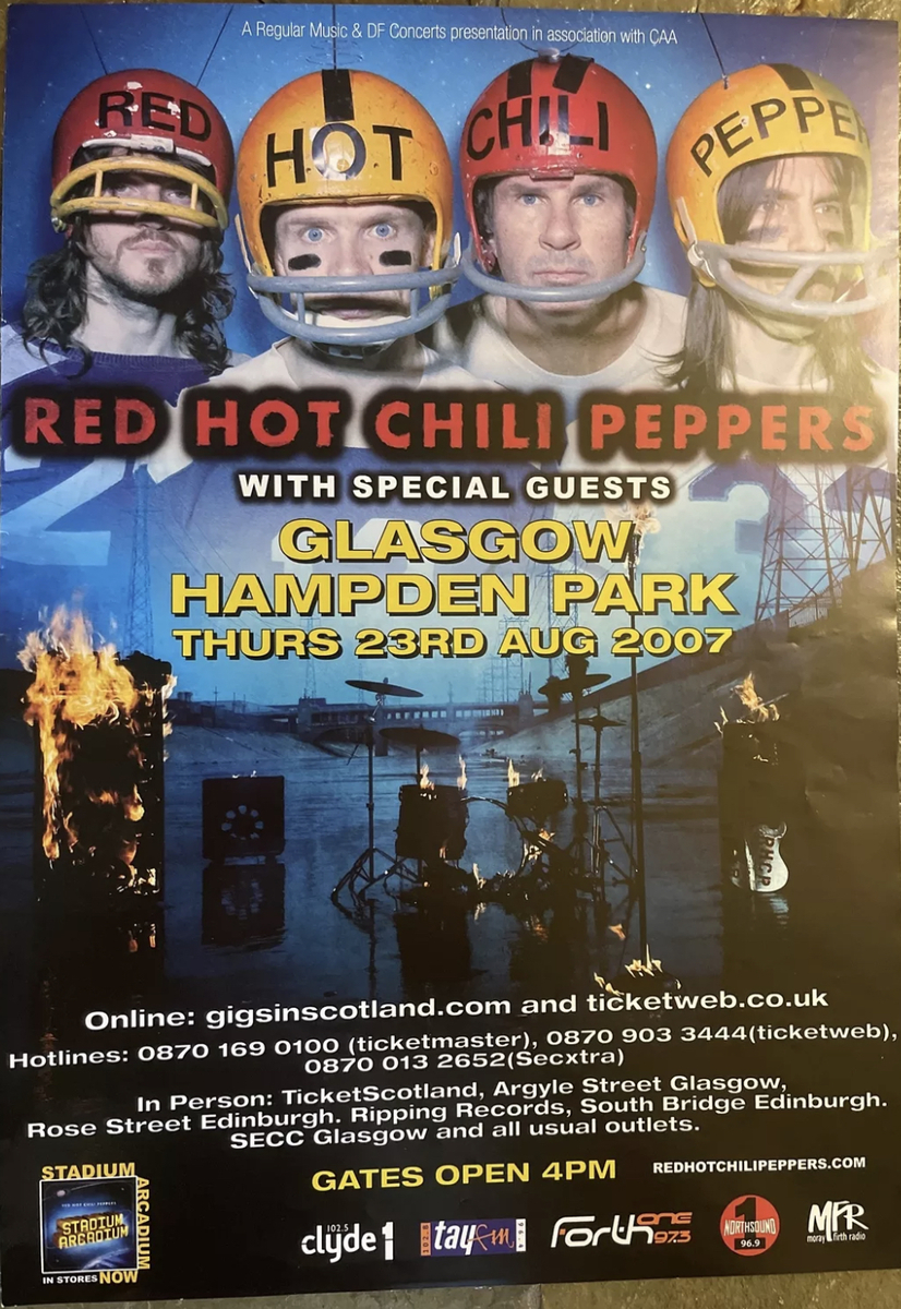 Aug 23 07 Red Hot Chili Peppers Biffy Clyro Reverend And The Makers At Hampden Park Glasgow Scotland United Kingdom Concert Archives