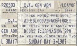 Snakefinger / Wiseblood / From Here to Infinity / Lydia Lunch on May 3, 1987 [819-small]