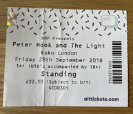 Peter Hook & The Light / Ultimate Power on Sep 28, 2018 [116-small]