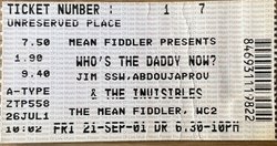 Carter The Unstoppable Sex Machine / Jim’s Super Stereo World / Abdoujaparov / The Invisibles on Sep 21, 2001 [693-small]