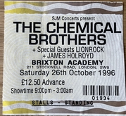 Chemical Brothers / Lionrock / James Holroyd on Oct 26, 1996 [758-small]
