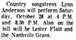 lynn anderson / Lester Flatt on Oct 28, 1972 [823-small]