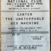 Carter The Unstoppable Sex Machine / Mega City Four / Kingmaker on Nov 7, 1991 [916-small]