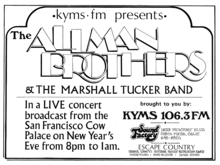 Allman Brothers Band / The Marshall Tucker Band on Dec 31, 1973 [521-small]