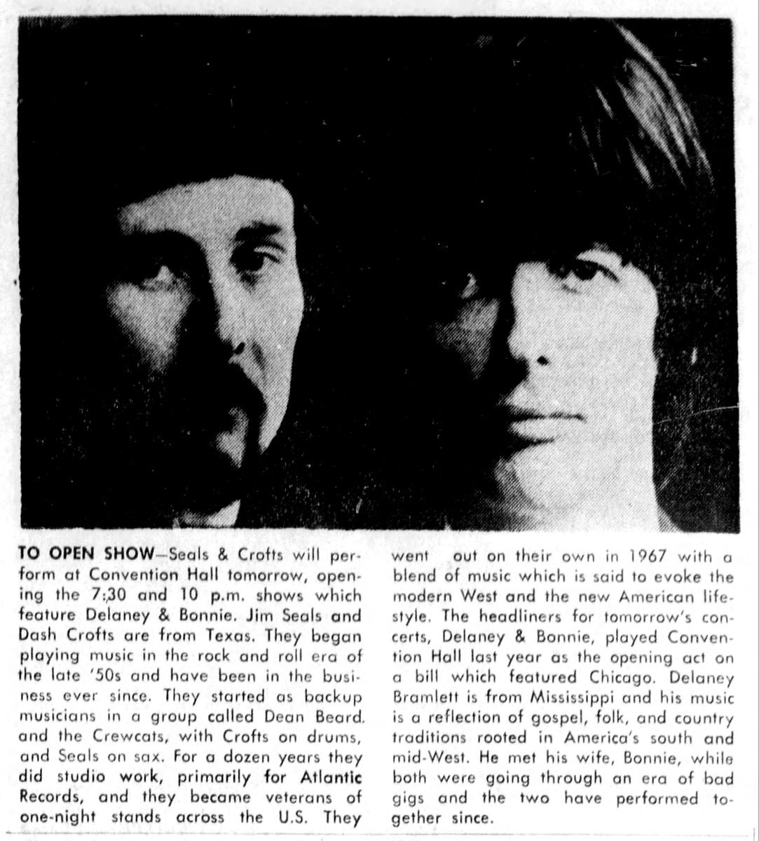 Seals & Crofts Concert & Tour History Concert Archives