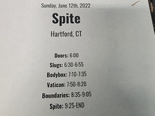 Spite / Boundaries / Vatican / Bodybox / Slugs CT on Jun 12, 2022 [072-small]