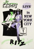 Poster for Friday, August 1, The Cramps / Screaming Blue Messiahs on Aug 1, 1986 [007-small]