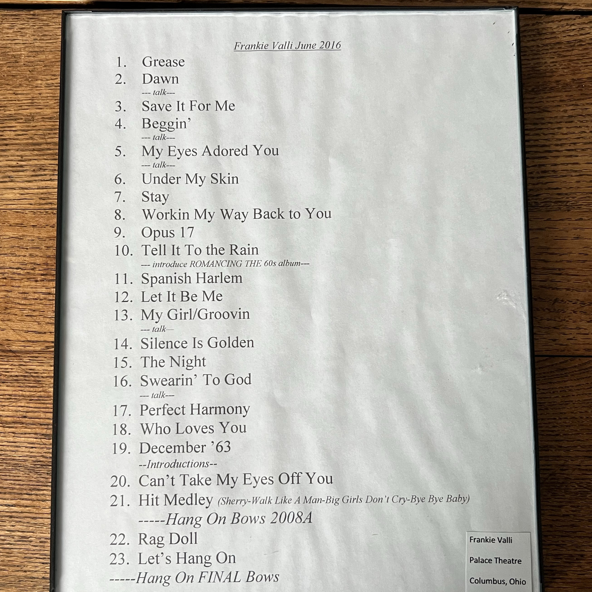 Frankie Valli Concert & Tour History (Updated for 2023) Concert Archives