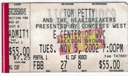 Jackson Browne / Tom Petty And The Heartbreakers on Nov 5, 2002 [705-small]