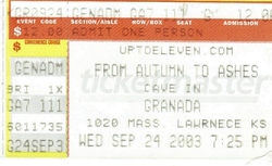 Everytime I Die / Funeral For A Friend / From Autum To Ashes / Cave In on Sep 24, 2003 [890-small]