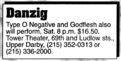 Danzig / Type O Negative / Godflesh on Dec 3, 1994 [932-small]