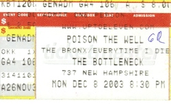 Codeseven / Poison the Well / Everytime I Die / The Bronx on Dec 8, 2003 [964-small]