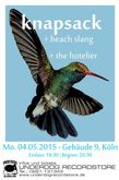 Knapsack / Beach Slang + The Hotelier - European Tour 2015 on May 4, 2015 [560-small]