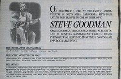 Tribute to Steve Goodman on Nov 3, 1984 [134-small]