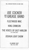 Joe Cocker and The Grease Band / (Peter Green's )Fleetwood Mac / King Crimson on Nov 22, 1969 [616-small]