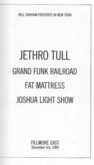 Jethro Tull  / Fat Mattress / Grand Funk Railroad on Dec 6, 1969 [620-small]