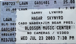 Sammy Hagar / Lynyrd Skynyrd on Jul 23, 2003 [825-small]