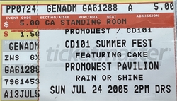 Cake / Lollipop Factory / 22-20's / X Rated Cowboys / World Leader Pretend / Jon Chinn on Jul 24, 2005 [901-small]