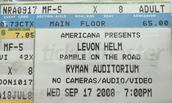 Levon Helm / The Levon Helm Band / Sheryl Crow / Steve Earle / John Hiatt / Robert Plant & Alison Krauss / Delbert McClinton / Buddy Miller / Sam Bush / Billy Bob Thornton / Allison Moore on Sep 17, 2008 [987-small]