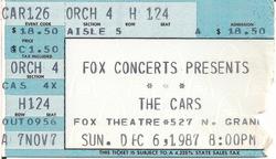 The Cars / The Brandos on Dec 6, 1987 [684-small]