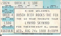 Lynyrd Skynyrd / The Rossington Band on Aug 24, 1988 [710-small]