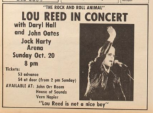 Loe Reed / Daryl Hall & John Oates on Oct 20, 1974 [522-small]