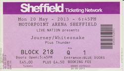 Ticket Stub, Journey / Whitesnake / Thunder on May 20, 2013 [113-small]