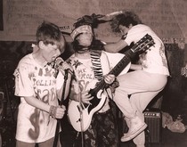 L-> R Giuliano 'Scab' Bourbon (RIP), Lil' Mike & Rainer Campbell (RIP) pic taken by Murray Bowles (RIP), tags: The Rolling Scabs - Naked Raygun / Steelpole Bathtub / The Mr. T Experience / The Rolling Scabs on May 15, 1988 [255-small]