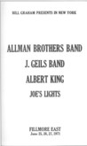Allman Brothers Band / Albert King / The J. Geils Band on Jun 26, 1971 [631-small]