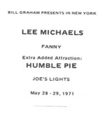 Lee Michaels / Fanny / Humble Pie on May 29, 1971 [635-small]