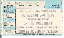 The Allman Brothers Band on Nov 3, 1986 [594-small]