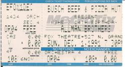 The Allman Brothers Band / Henry Lee Summer on Dec 1, 1991 [633-small]