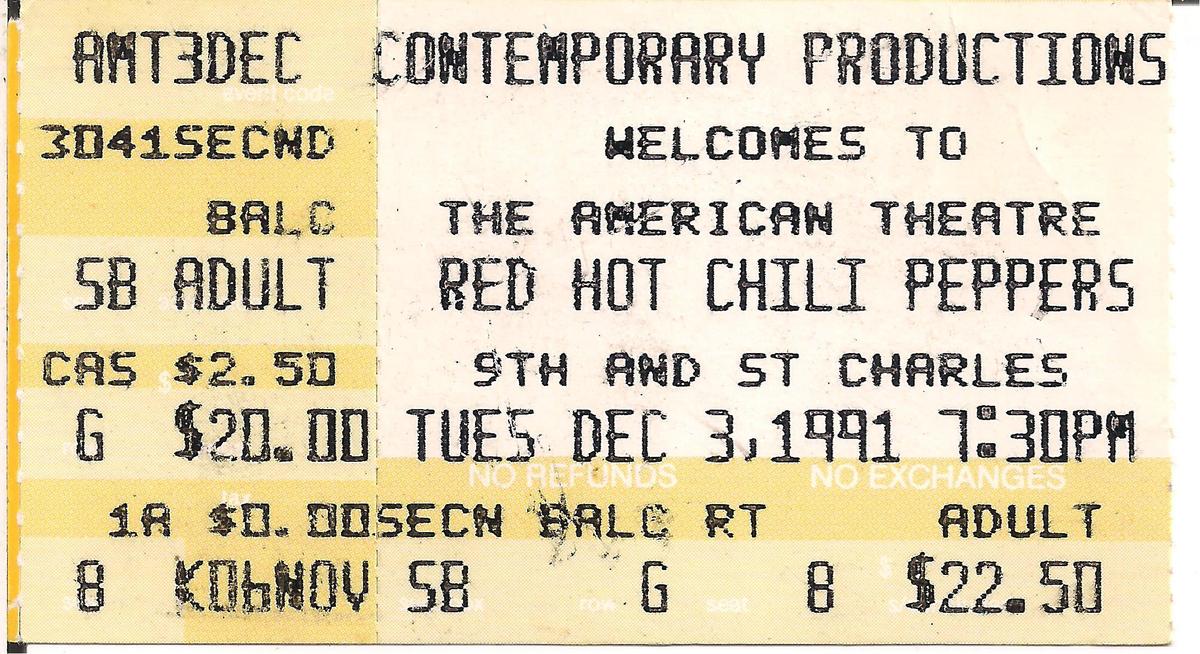 Red Hot Chilli Peppers Concert Tour History Updated For 22 23 Concert Archives