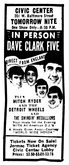 Dave Clark Five / Mitch Ryder & The Detroit Wheels / The Swingin' Medallions on Jul 9, 1966 [182-small]