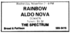 Rainbow / Aldo Nova / Dokken on Nov 2, 1983 [279-small]